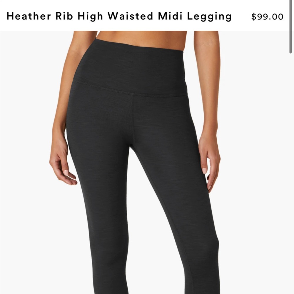 Beyond Yoga Heather Rib High Waisted Legging